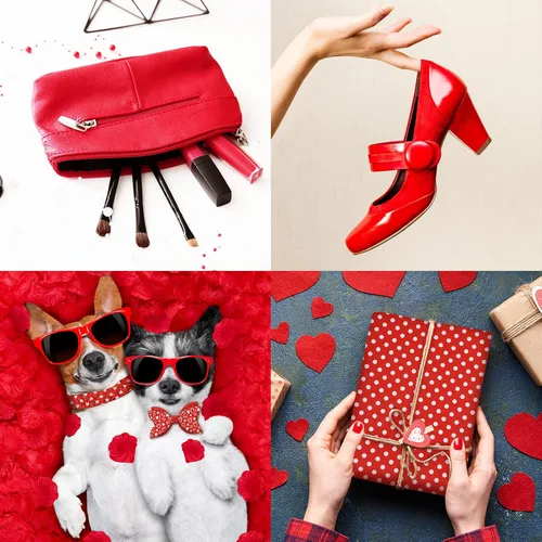 Miniatura 7 de Whaline 12 hojas de cuero sintético de San Valentín de 12 x 8 pulgadas, tela de cuero sintético con purpurina de corazón rojo, surtido de tela