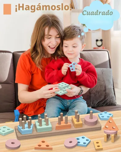Miniatura 2 de Tonberless Juguetes Montessori para niños y niñas de 1, 2, 3 años, juguetes para edades de 2 a 4 años, regalos de cumpleaños de 1 a 2 años