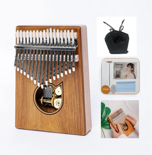 Kalimba Thumb Piano Music Box (17 teclas de madera de acacia en forma de gota de agua, Movimiento Tune: No puedo evitar enamorarse)
