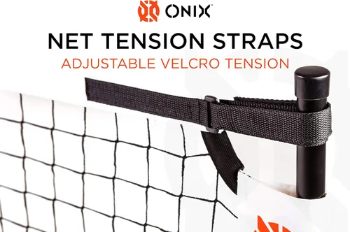 Miniatura 5 de ONIX Pickleball 2 en 1 Juego de red portátil de tamaño reglamentario y red de práctica incluye estuche de transporte con ruedas