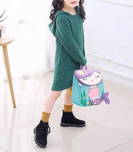 Miniatura 8 de BLUBOON Mochila para niños pequeños para niñas linda mochila preescolar 3D bolsa de libros para niños pequeños