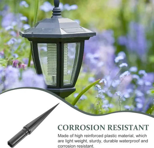 Miniatura 7 de Uonlytech Estaca de lámpara de jardín, 10 piezas, estacas de repuesto de luz solar, estacas de plástico para luces solares al aire libre, duraderas
