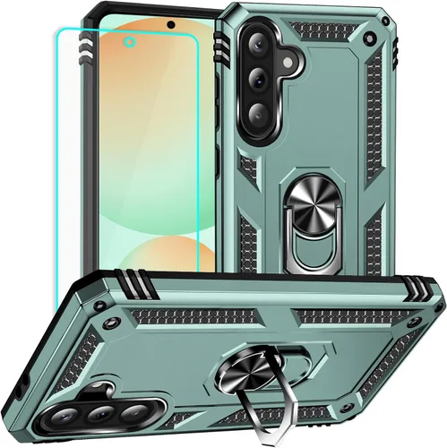 Miniatura 10 de Yiakeng Funda para Samsung A52, Galaxy A52 con protector de pantalla HD, fundas protectoras de grado militar con anillo para Samsung Galaxy A52 5G