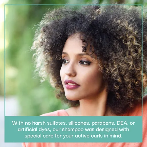 Miniatura 3 de Striking + Strong Step It Up Champú para cabello ondulado, rizado, rizado y rizado, sin sulfato, parabenos, silicona, ftalatos, DEA y tintes, 8