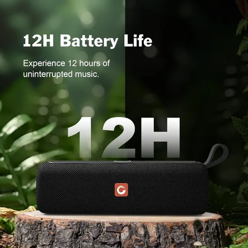 Miniatura 6 de DOSS E-gob II Altavoces Bluetooth portátiles con sonido superior y graves extra, IPX6 resistente al agua, micrófono integrado, controlador de 12 W