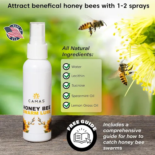 Miniatura 2 de Camas Pollinator Supply - Señuelo de enjambre de abeja de miel, botella de 2 onzas para uso de apicultores en atraer naturalmente nuevas colonias