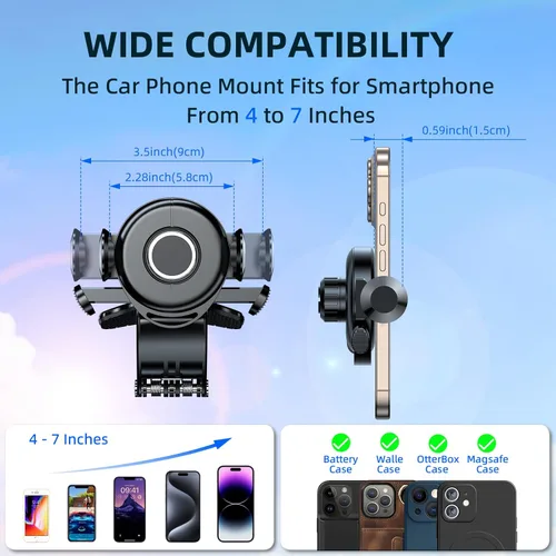 Miniatura 5 de Soporte de teléfono universal mejorado de 360° para tablero de instrumentos 2025 - Soporte multifuncional giratorio para visera/retrovisor