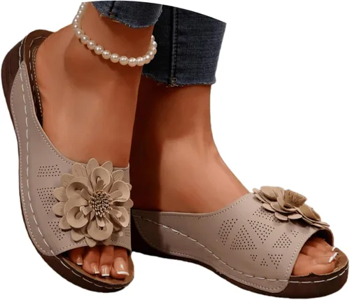 Miniatura 9 de Sandalias ortopédicas para mujer, con soporte de arco, sandalias de verano elegantes, pantuflas ortopédicas, cómodas, zapatos para caminar