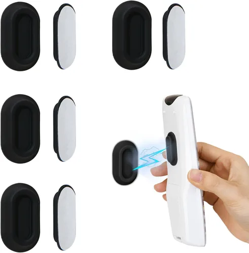 XYOFUN Soporte magnético para control remoto de pared, 4 unidades, organizador autoadhesivo sin taladros para aire acondicionado y controles remotos