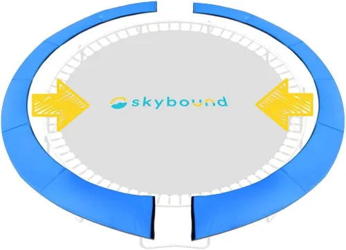 Miniatura 10 de SkyBound Almohadilla de seguridad universal de repuesto para trampolín, cubierta de resorte para marcos de 8, 10, 12, 14 y 15 pies, cómoda, duradera