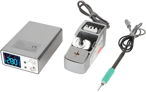 Miniatura 7 de Estación de soldadura inteligente, pantalla digital de grado profesional, control PID de 96 W, mango T210 de calentamiento rápido para reparación