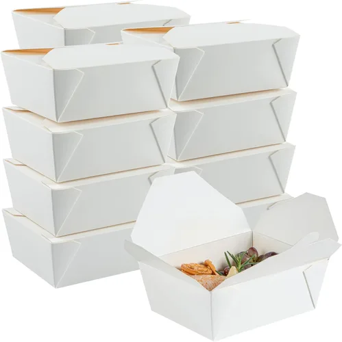 Miniatura 46 de Restaurantware Bio Tek - Cajas para llevar de 30 onzas, 200 loncheras para llevar, cierre de tabulación, resistentes al calor, desechables, de papel