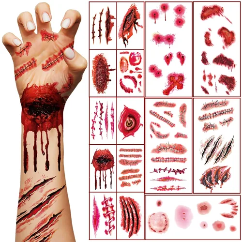 Miniatura 12 de winthrop 240 tatuajes temporales luminosos de Navidad a granel para niños, que brillan en la oscuridad, tatuajes envueltos individualmente, la mejor