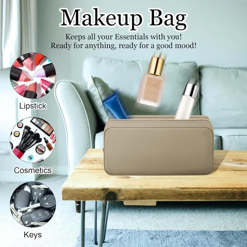 Miniatura 4 de XSUIOY Bolsa de maquillaje de viaje para bolso, bonita bolsa de maquillaje preparada para cosméticos, bolsa organizadora para mujeres, bolsa