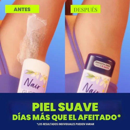 Miniatura 5 de Nair Glide On - Crema depilatoria para brazos, piernas y bikini, crema depilatoria, barra de 3.3 onzas