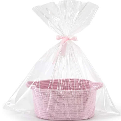 Miniatura 13 de Happyiren Linda Cesta Tejida para Regalo – Cesta de Regalo Vacía Beige para Guardería, Regalos de Fiesta de Bebé, Cumpleaños, Boda, Cestas Boo