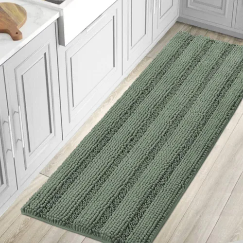 Miniatura 172 de H.VERSAILTEX - Alfombras de baño, juego de 2 piezas, alfombra de contorno para baño, juego de alfombras para inodoro, alfombra antideslizante