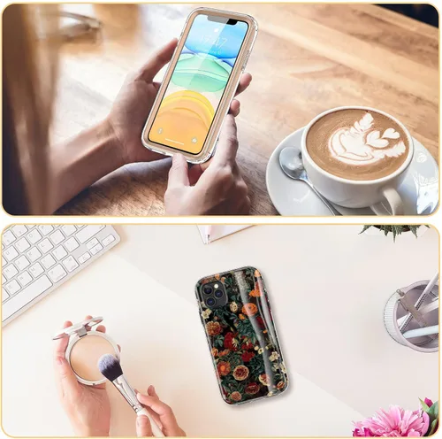 Miniatura 6 de ESDOT - Funda para iPhone 12 Pro Max con protector de pantalla integrado, funda de grado militar con diseño de moda para mujeres y niñas, funda