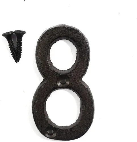 Miniatura 36 de Letras del abecedario de 3" en metal de hierro fundido decorativas, estilo clásico, para colgar letreros de pared, dirección, nombre, letrero