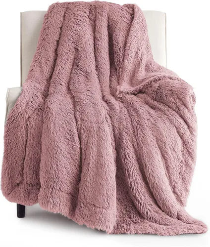 Miniatura 33 de Bedsure GentleSoft Manta de Tiro de Piel Sintética Esponjosa y Suave para Sofá, Forro Polar Sherpa Suave Regalos Acogedores para Mujeres, Manta