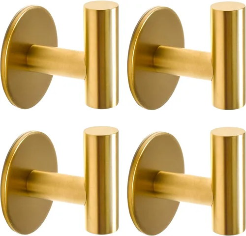 Miniatura 11 de Vuzvuv Ganchos adhesivos para toallas de acero inoxidable SUS304 de níquel cepillado, resistentes al agua, gancho autoadhesivo para bata de baño