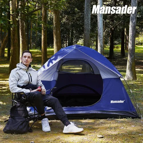 Miniatura 2 de Tienda de campaña impermeable para 2/3/4 personas para camping, ligera y fácil de instalar, tienda de campaña para senderismo al aire libre, tienda
