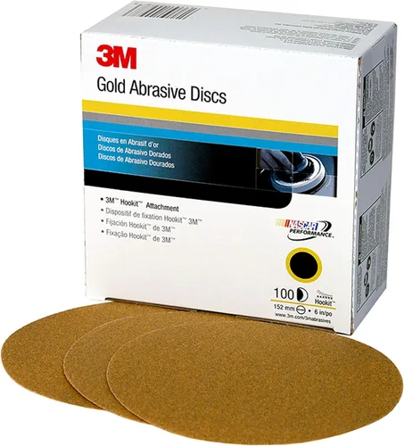 Miniatura 9 de 912 Hookit disco de arena P5A de 3" color oro de 3M, P400, 6, Dorado