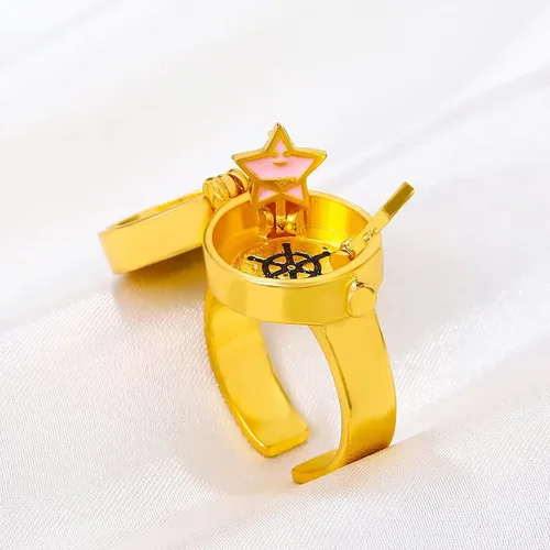 Miniatura 5 de ALFAAL 3 anillos de mejor amiga, anillo de apertura ajustable de anime para adolescentes, el mejor regalo de joyería de amistad, Metal, Sin piedras