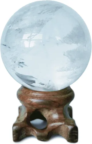 Miniatura 9 de Polar Jade Esfera de cristal de amatista con soporte de 1.969 in de diámetro, bolas de piedra protectora raras para decoración, curación