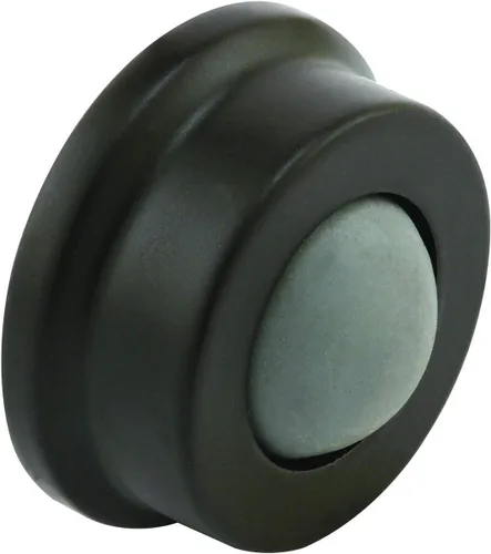 Miniatura 9 de Prime-Line J 4648 2.5 cm, latón fundido, bronce, tope de pared con parachoques convexo (Paquete individual) (Paquete de 2)