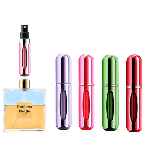 Miniatura 11 de Mini botella de perfume recargable portátil atomizador de perfume recargable, estuche de bomba de repuesto para viajes y salidas
