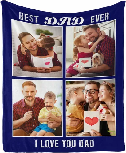 Miniatura 18 de InterestPrint Manta de amor personalizada con texto en inglés "To Dad, Even When I Not Close by,I Want You to Know I Love and Appreciate You We Love