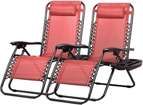 Miniatura 16 de Nazhura Juego de 2 sillas reclinables relajantes para patio, sillas de malla de acero ajustable, silla de salón de gravedad cero, sillas de playa