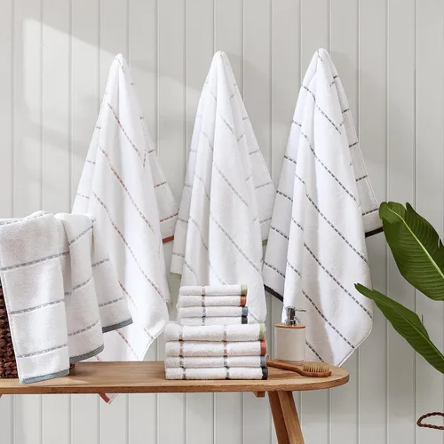 Miniatura 7 de Tommy Bahama - Toallas de baño, suaves y altamente absorbentes, esenciales para el baño, certificado Oeko-Tex (Ridley azul sólido, 3 piezas)