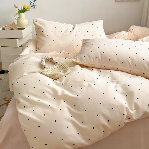 Miniatura 47 de Polka Dot Twin XL Duvet Cover Pink Zipper Twin XL Comforter Cover Cotton Double Gauze Cute Soft Duvet Cover Set with 2 Pillowcases Boho Girls