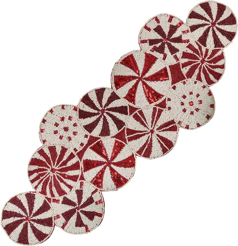 Miniatura 18 de Camino de mesa con cuentas de 36 pulgadas de diseño elegante infinito - Decoración de mesa para bodas, fiestas, días festivos, regalos y uso diario