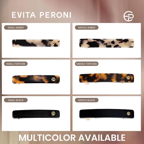 Miniatura 9 de EVITA PERONI Pasadores de pelo francés para mujer, pinzas antideslizantes de tamaño medio para cabello grueso y fino, clip de acetato extraíble