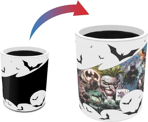 Miniatura 2 de Morphing Mugs DC Comics – Batman – Capa – Una taza sensible al calor de 16 onzas – Imagen completa revelada cuando se añade líquido caliente