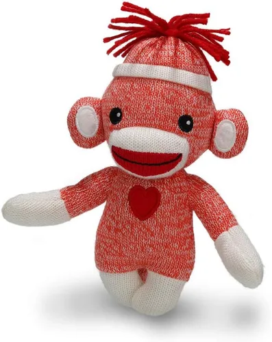 Miniatura 4 de Plushland Adorable Mono de Calcetines, El Original y Tradicional Juguete de Animal de Peluche Tejido a Mano, Regalo de Marioneta de Muñeca Bebé