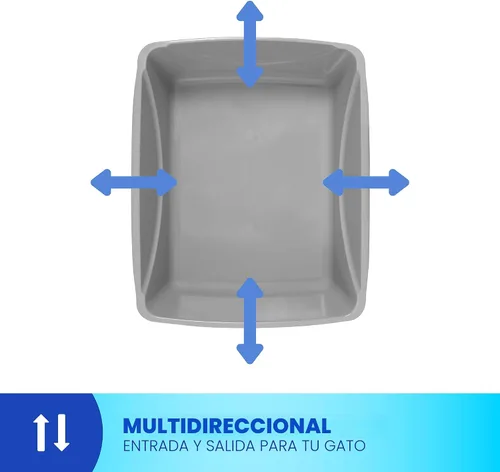 Miniatura 6 de Petmate Bandeja de arena, azul/gris, pequeña, fabricada en Estados Unidos