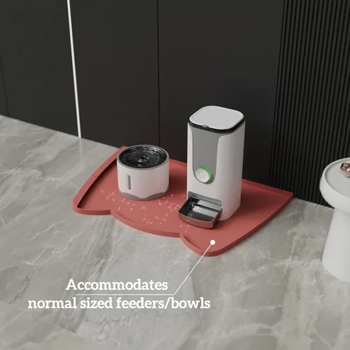 Miniatura 67 de OHMO - Tapete de silicona para alimentos para gatos, tapete de alimentación de mascotas para el piso, antideslizante e impermeable, bandeja de agua