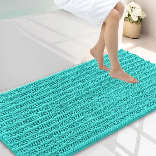 Miniatura 337 de Smiry Alfombras de Baño 24x16 pulgadas, Alfombras de Baño de Chenilla Extra Suaves y Absorbentes, Respaldo de Goma Antideslizante, Lavable a Máquina