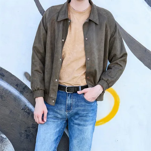 Miniatura 5 de Cinturón de cuero de grano completo para hombre para jeans casuales de uso diario, cinturones de cuero hechos a mano de 1.5 pulgadas con caja