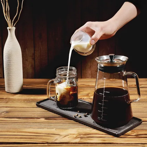 Miniatura 7 de Aquach Cafetera hermética para preparar café frío (té helado) de 51 onzas/1.5 L, sin BPA, jarra de vidrio de borosilicato duradera y filtro de malla