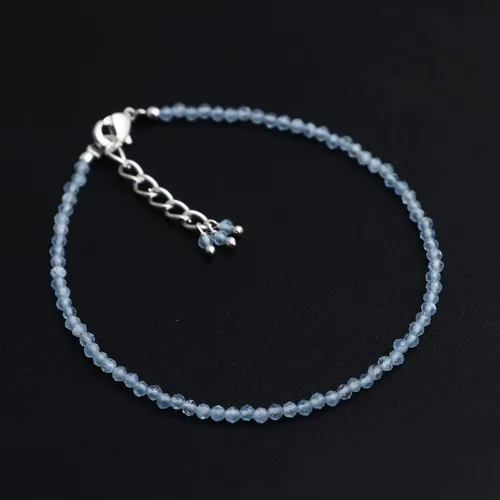 Miniatura 131 de Gempires - Pulseras de cuentas de piedras preciosas hechas a mano, ligeras, de cristal, para uso diario, hipoalergénicas, de 8 pulgadas, chapadas
