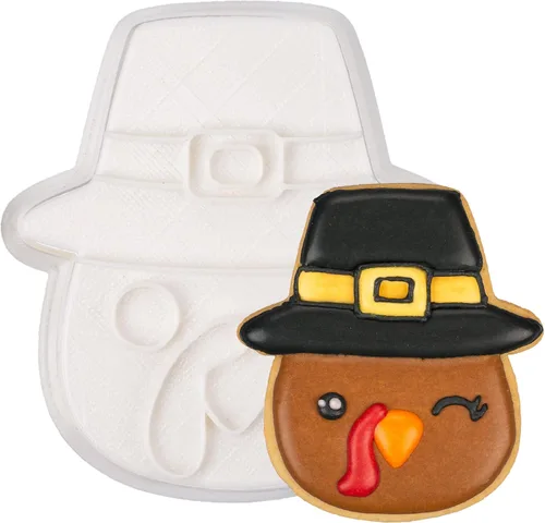 Miniatura 19 de Cortadores de galletas de otoño de Acción de Gracias, formas de bellotas y hojas con sellos de émbolo, accesorios de horneado de ácido poliláctico