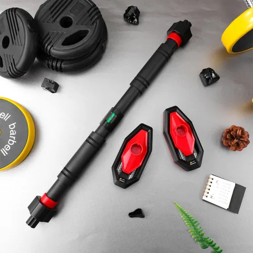 Miniatura 2 de ULTECHNOVO Barra de dominadas ajustable para puerta, sin taladro, barra de entrenamiento de fuerza, equipo portátil de gimnasio en casa con bloqueo