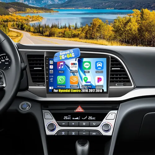 Miniatura 12 de CAMECHO 8 Core 6+128G Android 15 Estéreo de coche para Hyundai Elantra 2016 2017 2018, 9 pulgadas IPS 2.5D Radio de coche con Carplay inalámbrico