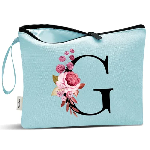 Miniatura 159 de Vavabox A-Z Bolsa de Maquillaje Personalizada, Regalos de Cumpleaños para Mujeres y Mamá, Regalos para la Mejor Amiga, Bolsa de Cosméticos