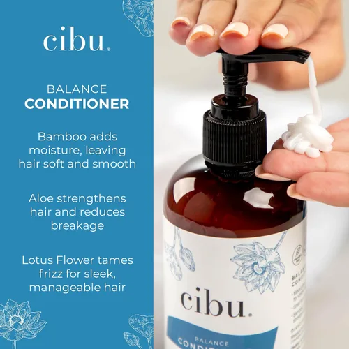 Miniatura 3 de CIBU Balance Conditioner 30072 Fórmula rica en nutrientes hidrata, fortalece y repara el cabello seco Sin sulfatos para todo
